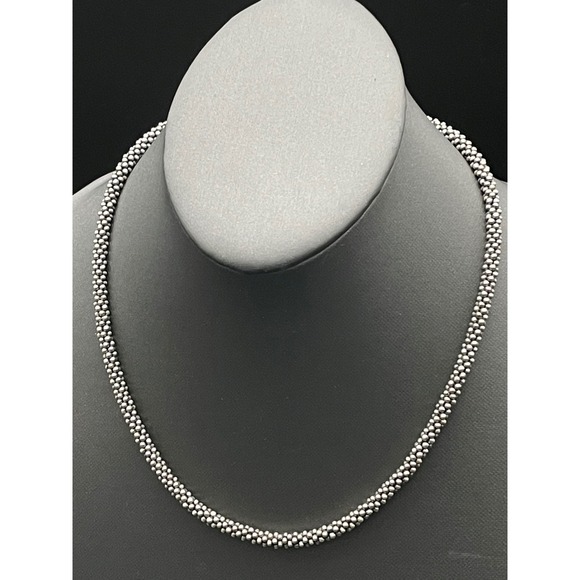 LAGOS Jewelry - Lagos Signature Caviar Sterling Silver Beaded Necklace 18" 5mm 52g